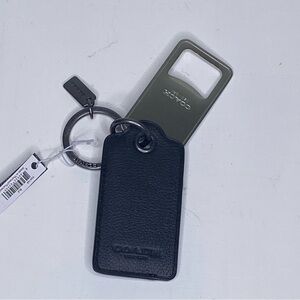 COACH leather bottle opener key ring